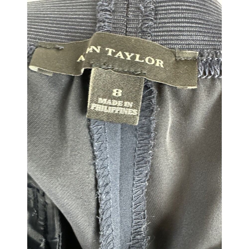 Ann Taylor Elastic Waist Dress Trousers Navy Blue 8 Professional 55-05 - Picture 6 of 16